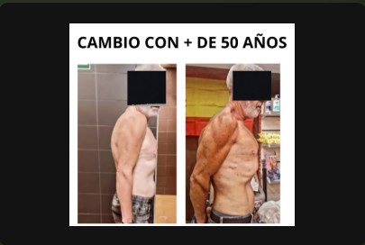 Cambio físico de un cliente con más de 50 años: antes y después