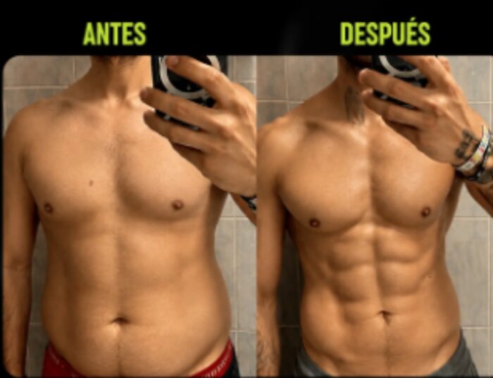 Transformación física de un cliente: antes y después (caso 11)