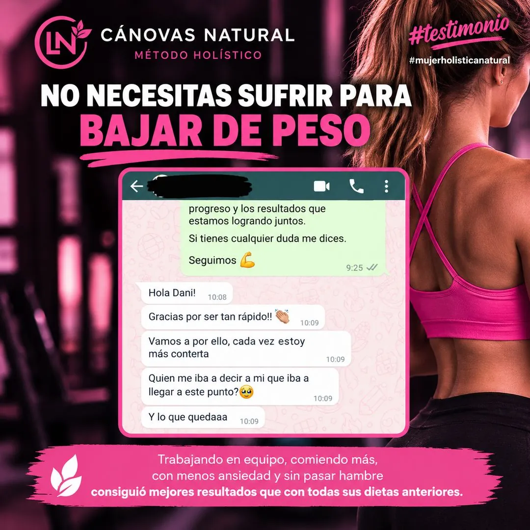 Testimonio real por WhatsApp de una alumna: cada vez está más contenta y no se imaginaba llegar a este punto